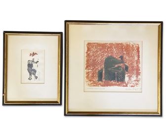 Helen Siegl. 2 Woodblock Prints - Helen Siegl