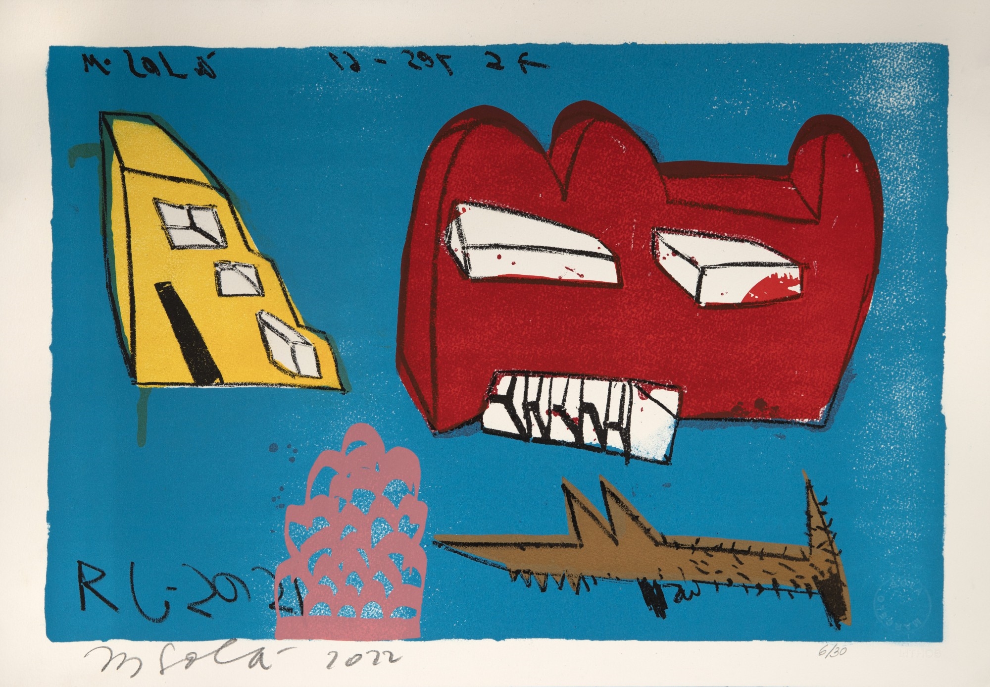 Artwork by Marcelo Solá, Sem Título, Made of serigrafia