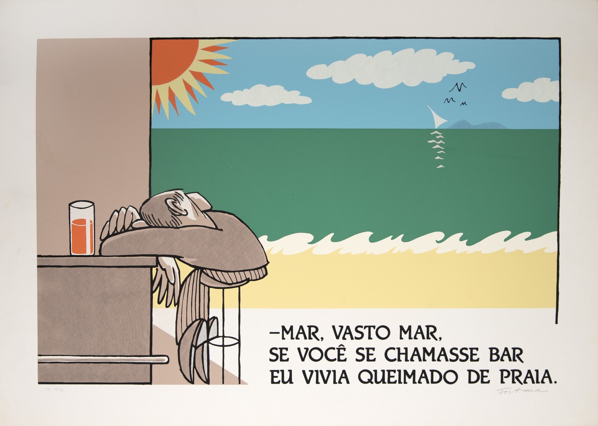 Artwork by Reginaldo Fortuna, Homenagem ao bar, Made of serigrafia