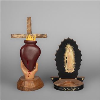 A Pair: Nuestra Señora de Guadalupe Votive Sconce - Diana Moya-Lujan