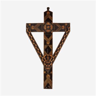 Encrusted Straw Crucifix - Jimmy Trujillo