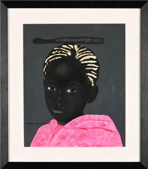 Tumelo Mphela (South Africa, 1995 - ), Portrait by Tumelo Mphela, dated 2024
