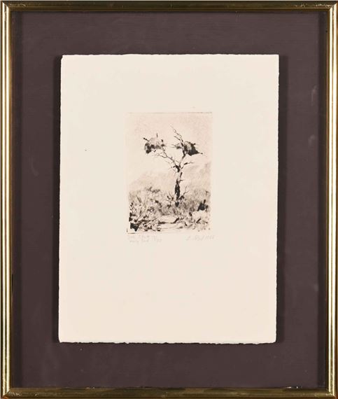 Tree with Bird Nests by Johannes Blatt, dated 1986