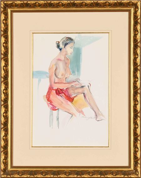 Female Nude Reading by Audrey Hart