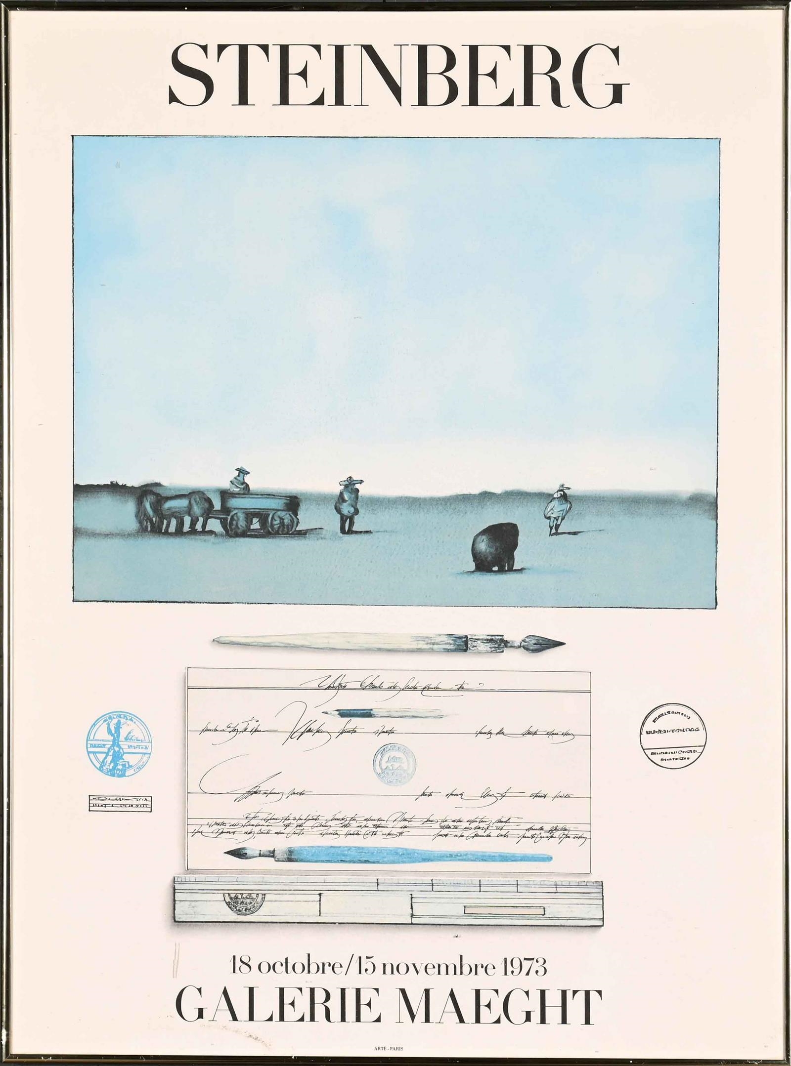 Saul Steinberg | Galerie Maeght Exhibition Poster 1973 (1973) | MutualArt