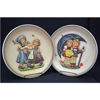 2Pc Goebel M.J.Hummel Anniversary Annual Plates, 1975 & 1980 - M. J. Hummel