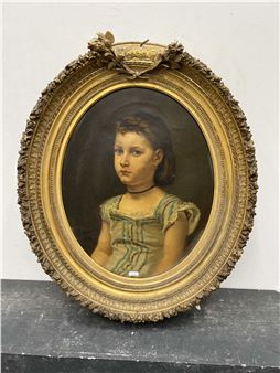 'Portrait de fillette' - E. Meyer