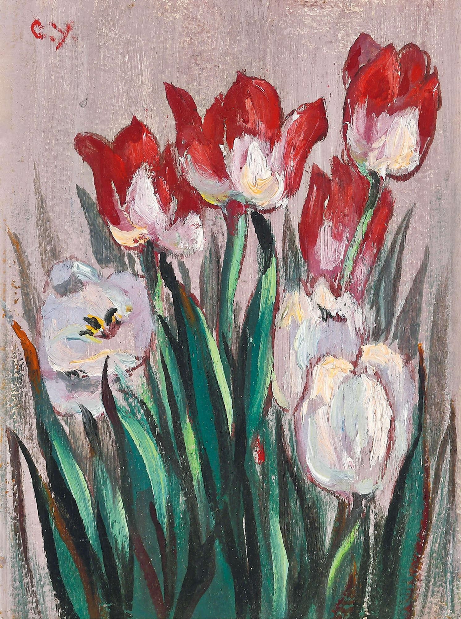 Artwork by Wang Jiyuan, TULIPS, Made of Mounted, oil on canvas