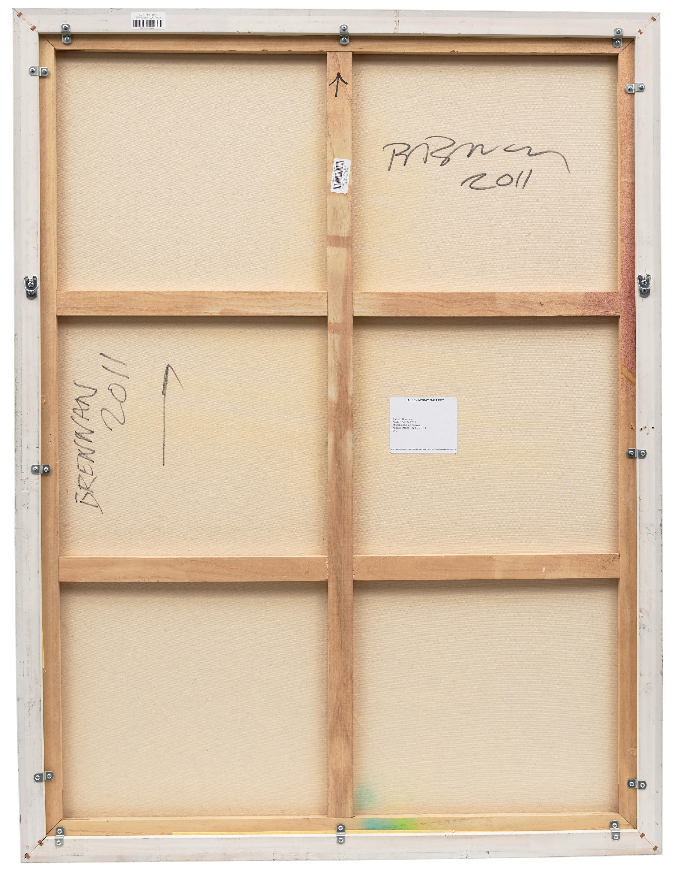 Artwork by Patrick Brennan, Broken Blinds
2011, Made of mixed media on canvas