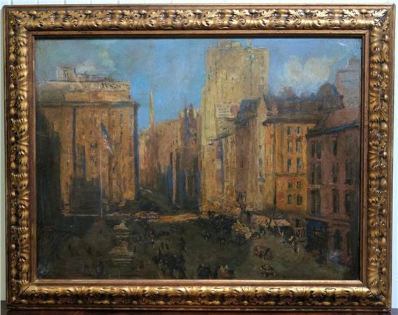Fifth Avenue - Old Trinity by Childe Hassam