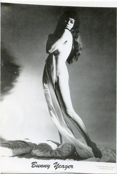 Vintage Original Postcard Advertising BUNNY YEAGER Pin-Up by Bunny Yeager