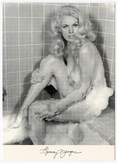 Vintage Original Postcard Advertising BUNNY YEAGER Pin-Up by Bunny Yeager