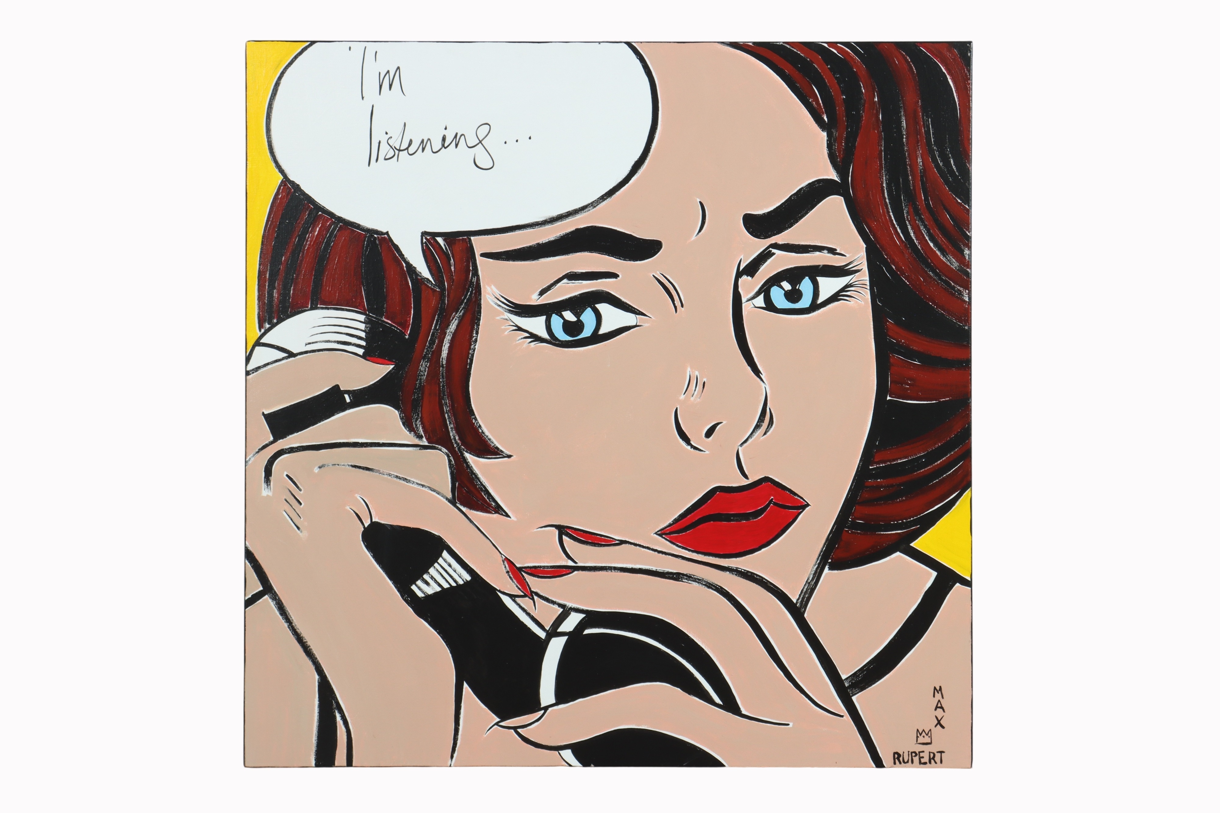 Artwork by Max Rupert, I'm Listening, Made of Acrylic on Canvas