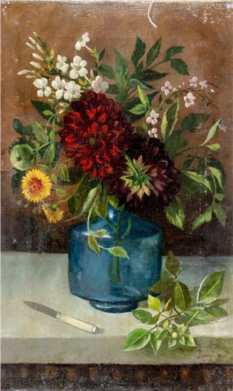 Still Life with Vase of Flowers - Louis Rondel
