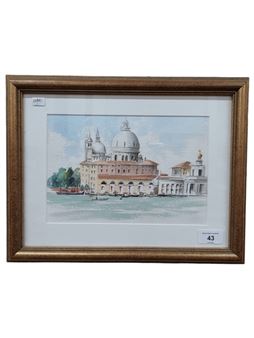 BARRIE BRAY - WATERCOLOUR - SANTA MARIA DELLA SALUTE - Barrie Bray