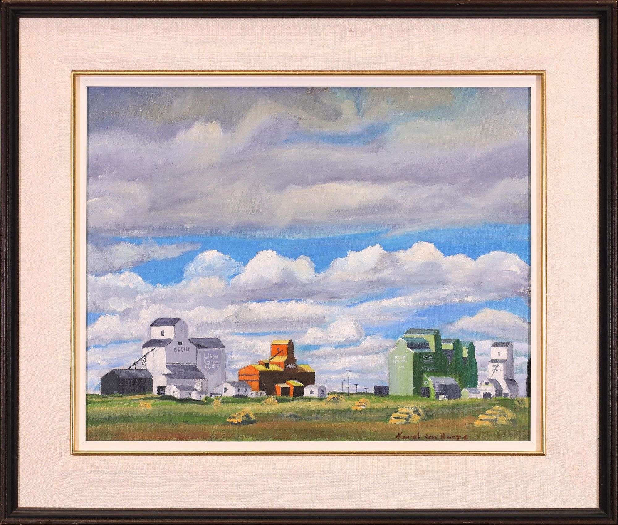 Artwork by Karel Ten Hope, Untitled, Grain Elevators, Made of ACRYLIC ON CANVAS