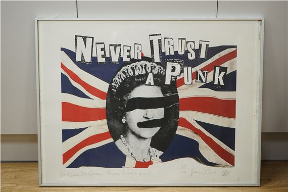 Jamie Reid | ‘God Save the Queen - Never Trust a Punk’ | MutualArt