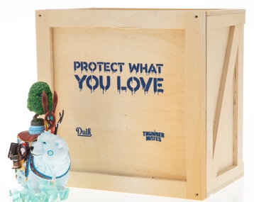 Artwork by Dulk, Protect What You Love, Made of Painted cast resin