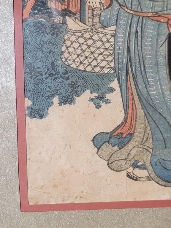 Utagawa Kunisada | Kunisada Print Woman With Fox Mask | MutualArt