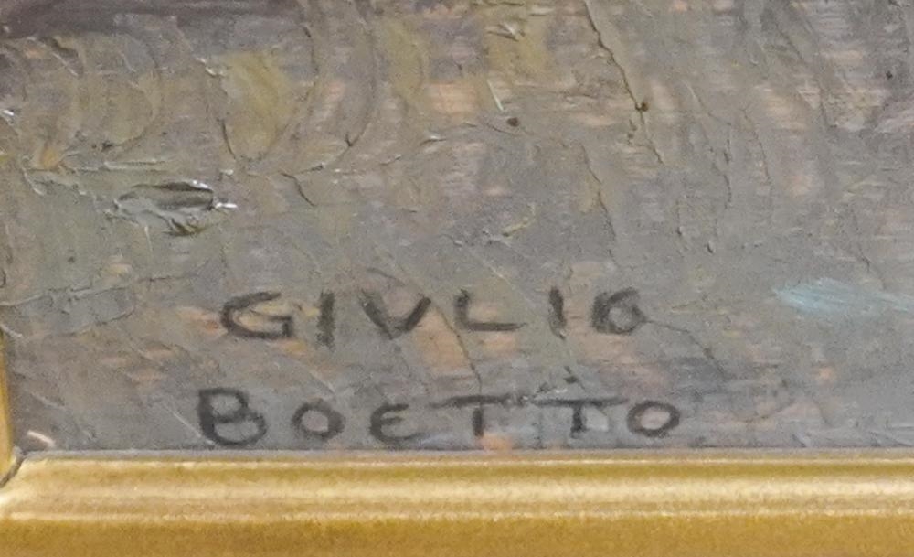 Artwork by Giulio Boetto, Italian Country Side, Made of Oil on Panel