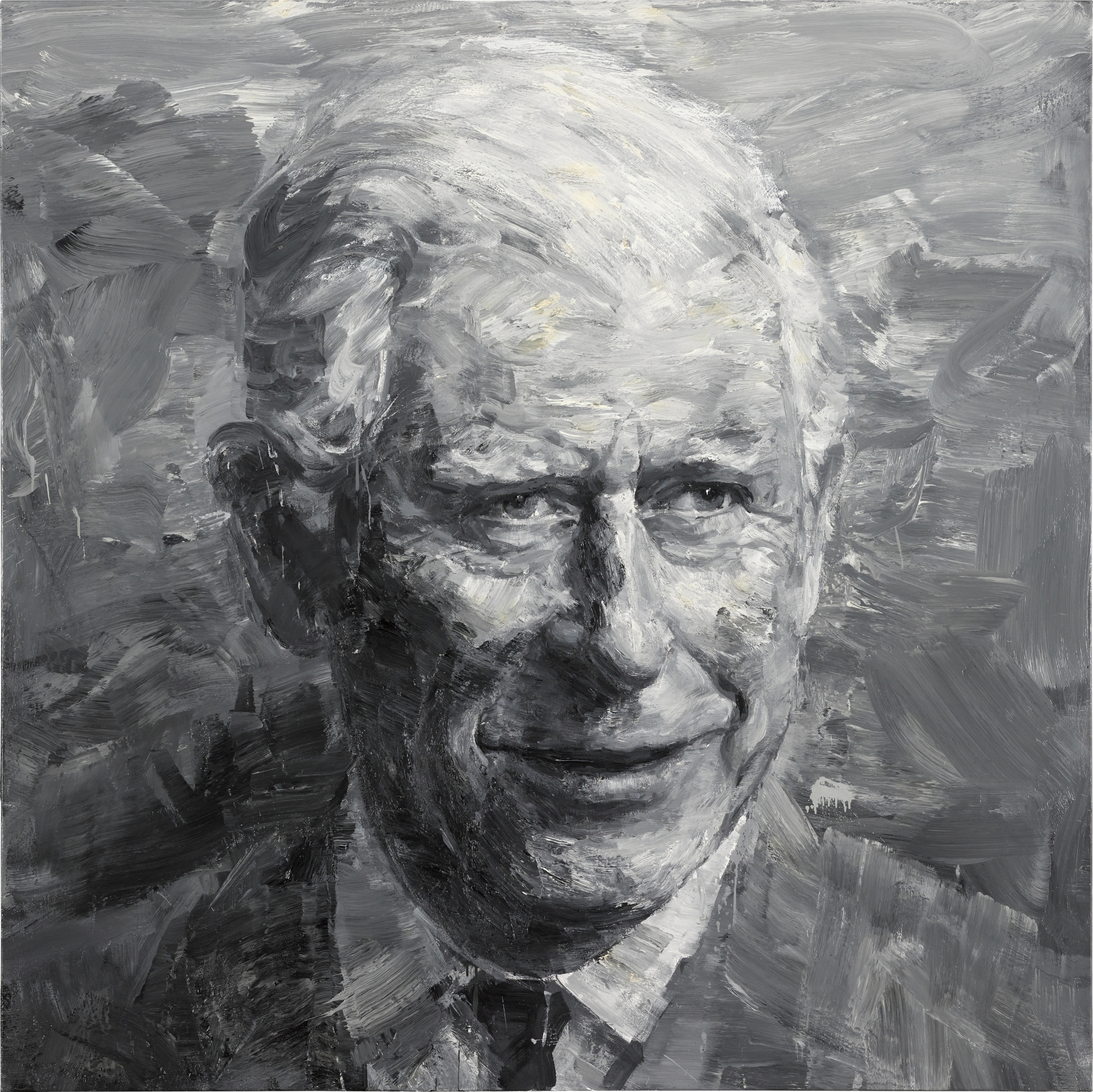 Artwork by Yan Pei Ming, Portrait du Prince Charles de Galles, Made of oil on canvas