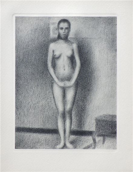 Nude model in pos by Georges Seurat, 1948