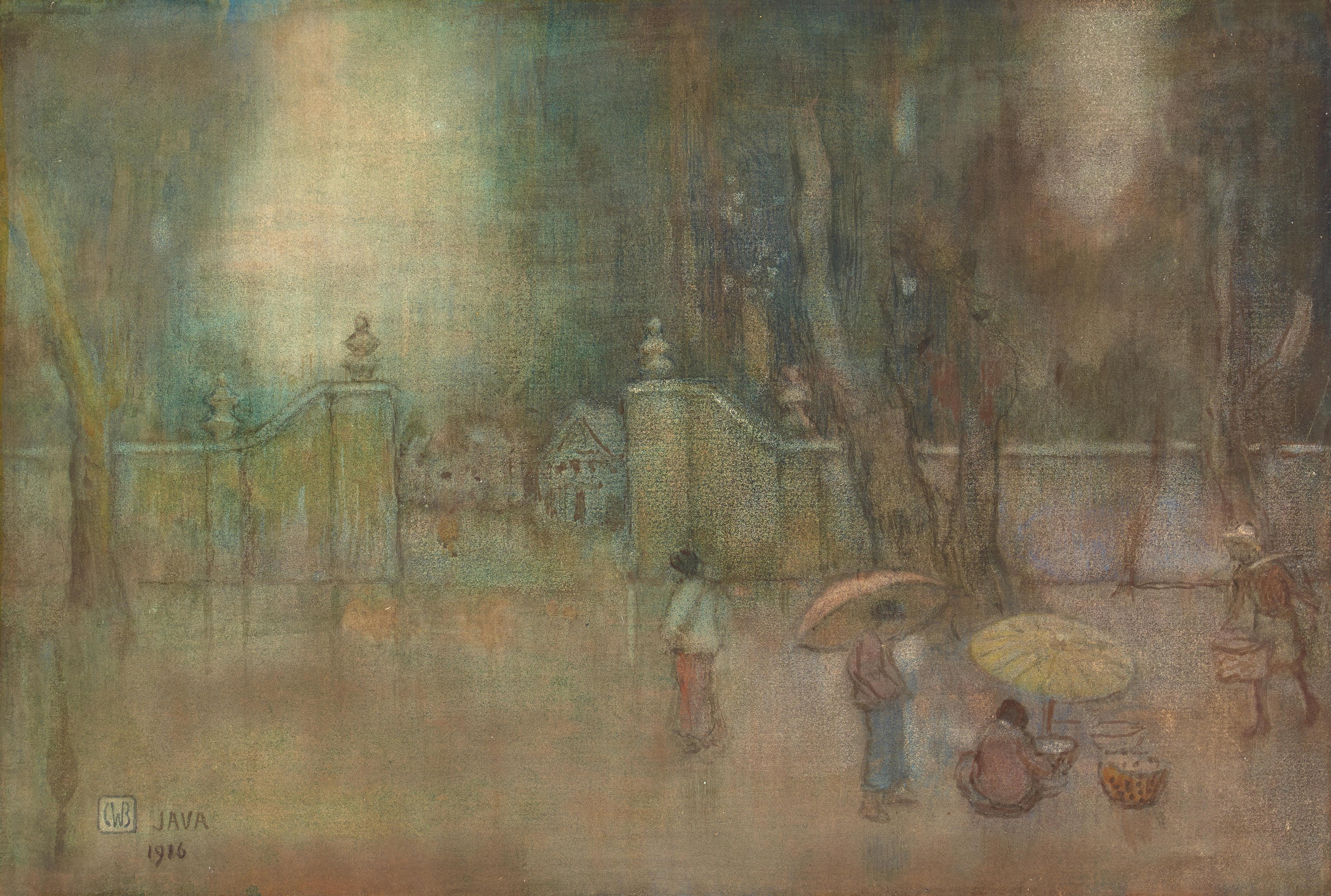 Charles William Bartlett | A Village in Java (1916) | MutualArt
