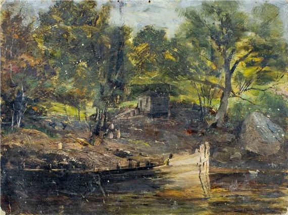 Forest River Landscape by John Worthington Mansfield