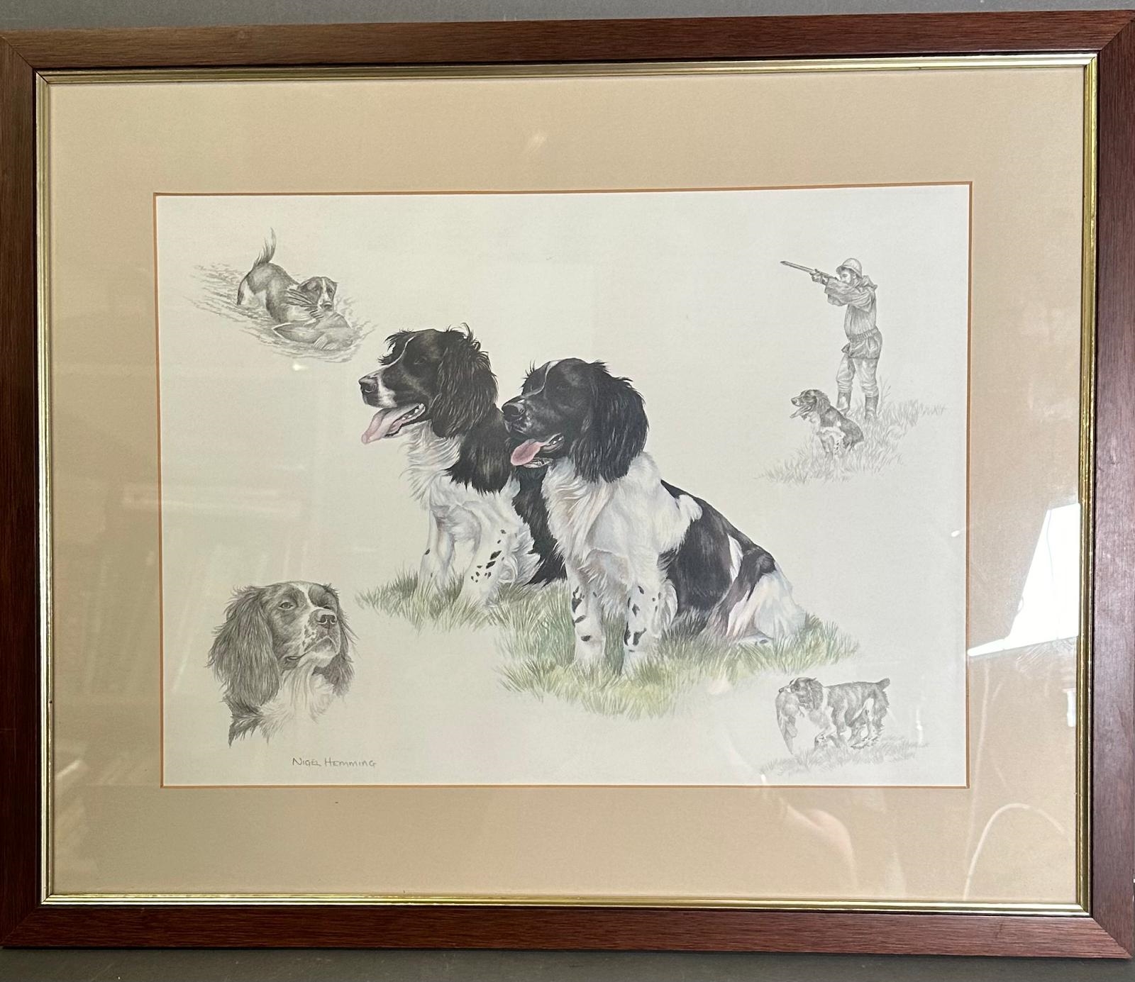 Nigel Hemming | A pencil drawing of springer spaniels | MutualArt