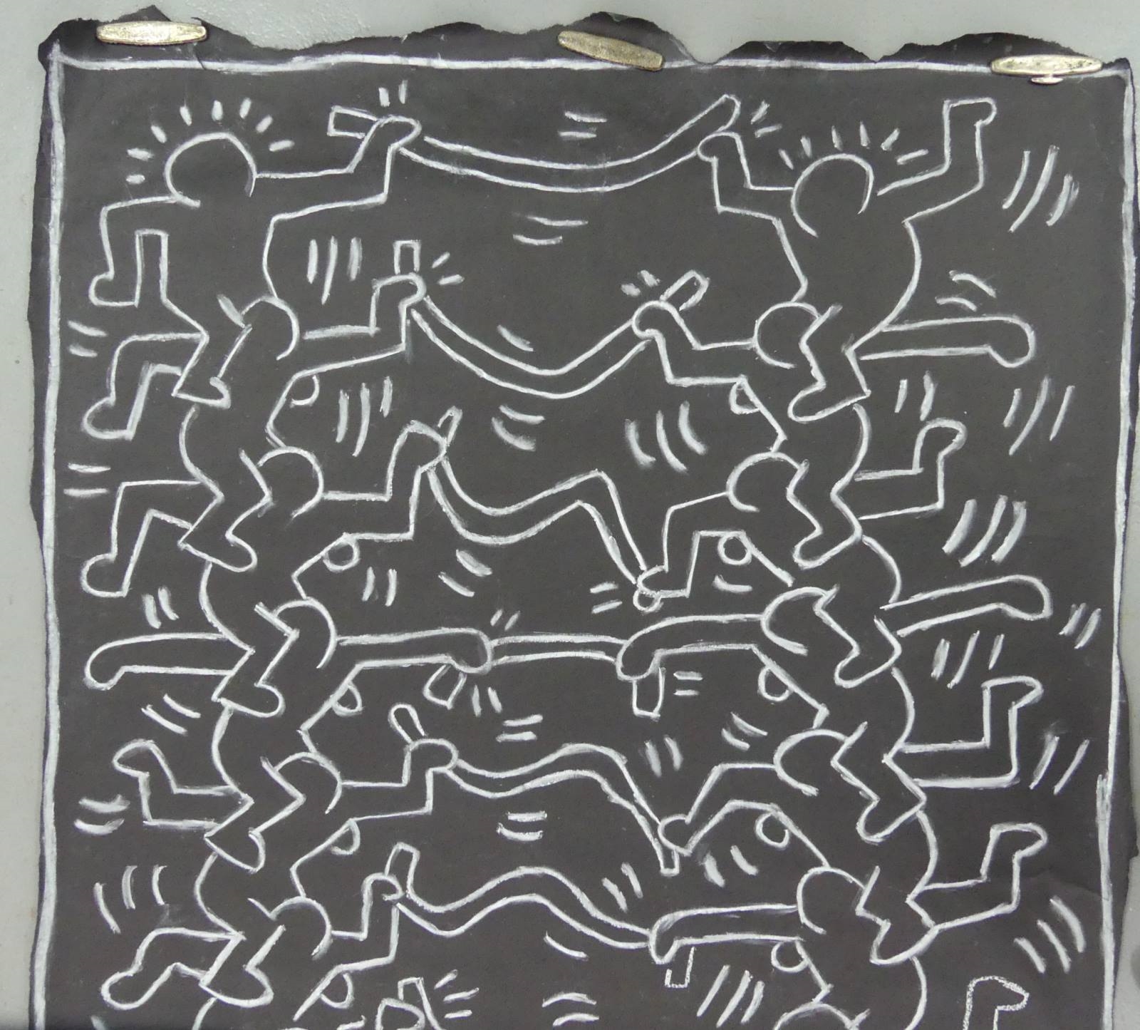 Keith Haring | KEITH HARING SUBWAY SERIES CHALK DRAWING ON PAPER ...