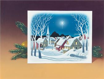 From All of Us to All of You Christmas Card Production Background (Walt Disney - Ray Huffine