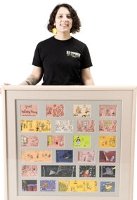 Artwork by Jules Engel, Herbert Klynn, Gerald McBoing-Boing RARE Storyboard/Color Keys Sequence of 24 by Jules Engel and Herb Klynn (UPA, Made of gouache