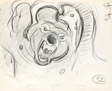 GLEN KEANE | The Fox and the Hound Bear Rough Animation Drawing by ...