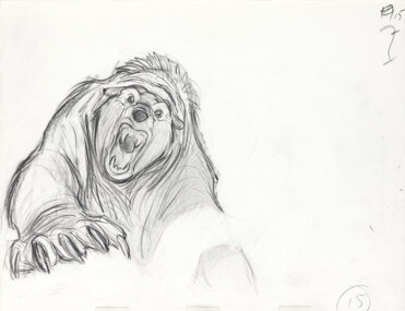 GLEN KEANE | The Fox and the Hound Bear Rough Animation Drawing by ...