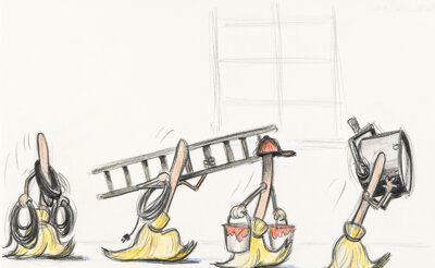 Joe Ranft | Who Framed Roger Rabbit Sorcerer's Apprentice Brooms ...