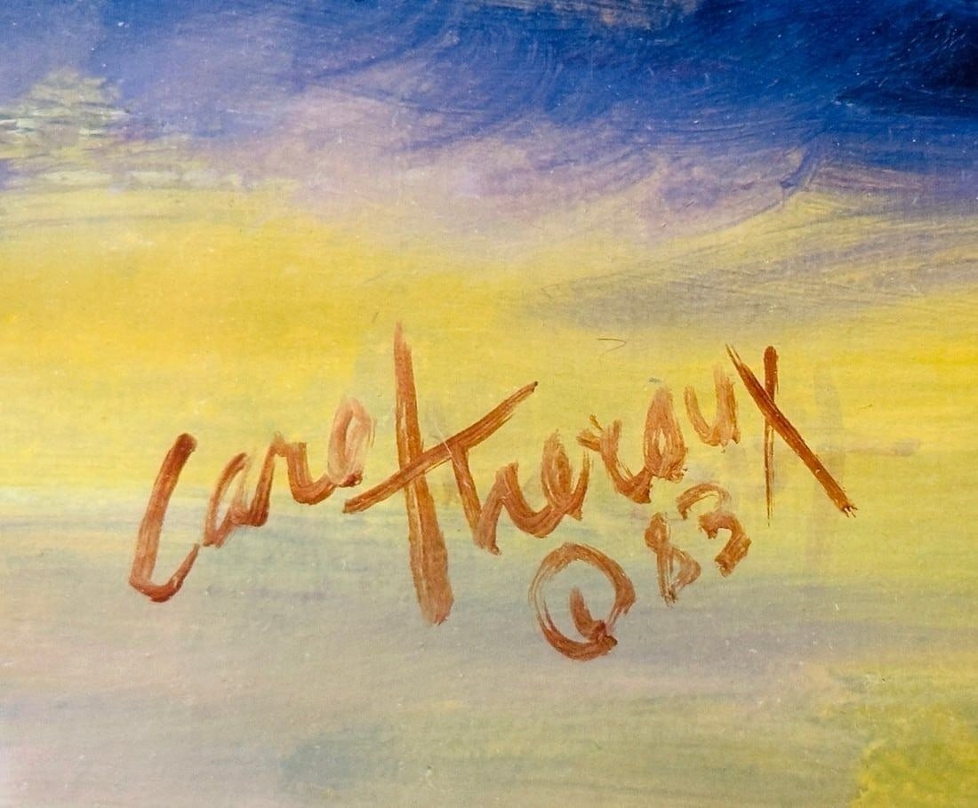 Artwork by Carol Theroux, Painting of a Native American Child by Carol Theroux, (1930-2021) Dated 83, Made of Painting