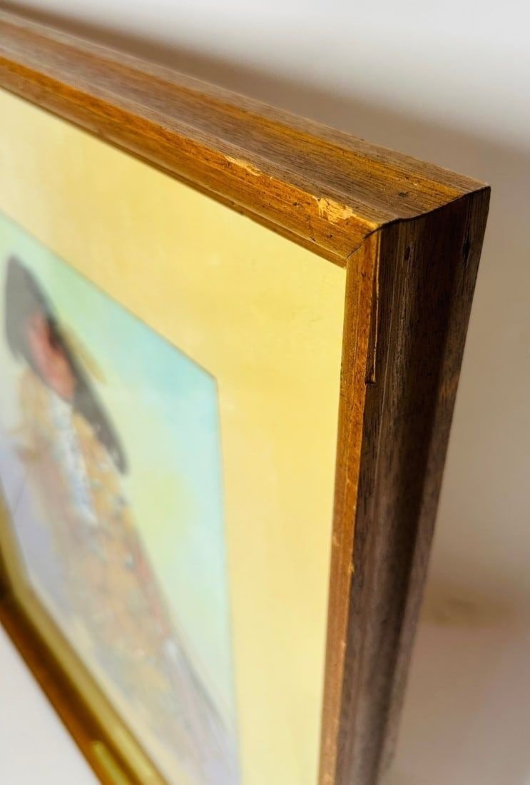 Artwork by Carol Theroux, Painting of a Native American Child by Carol Theroux, (1930-2021) Dated 83, Made of Painting