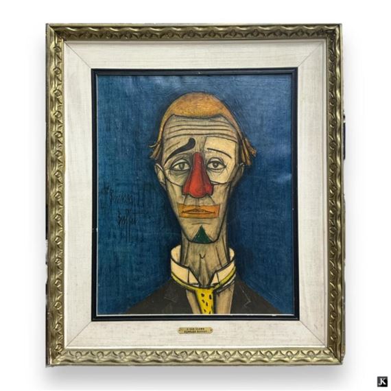 Bernard Buffet | Clown de Face avec Trompette (1968