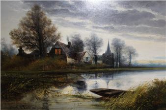 River scenes at dusk - Alfred A. Lewis