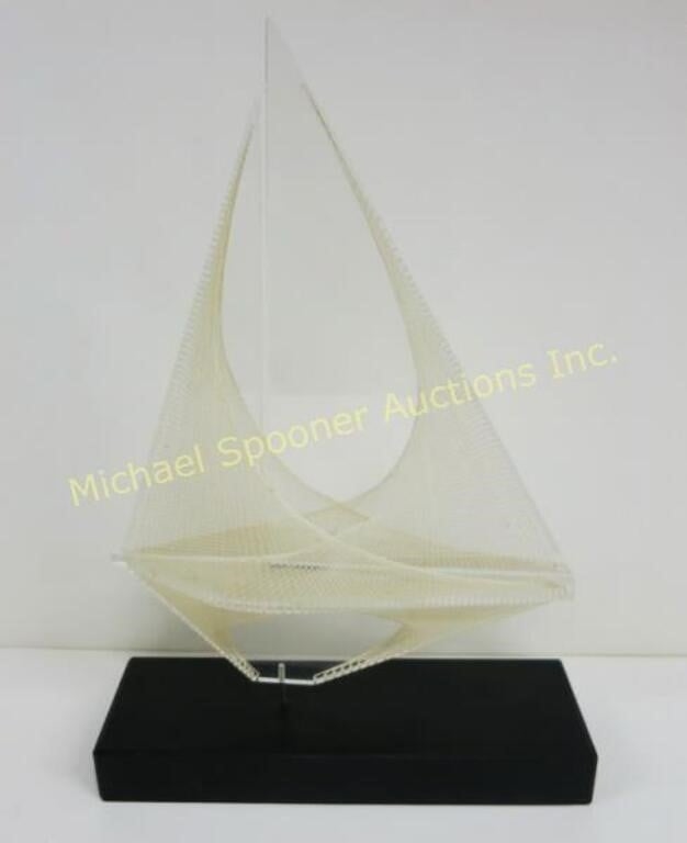 Ronald Fox | RONALD FOX - LUCITE AND STRING BOAT SCULPTURE (1974 ...