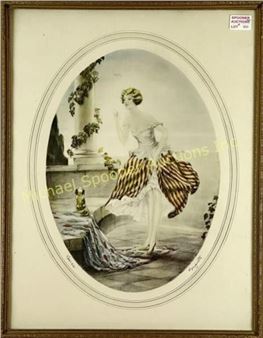 LOUIS SZANTO - HAND COLOURED PRINT - Lajos Szántó‏