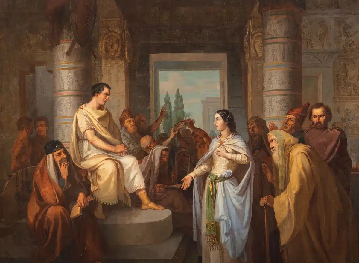 Artwork by Adrian Mikołaj Głębocki, DYSPUTA ŚWIĘTEJ KATARZYNY ALEKSANDRYJSKIEJ Z POGAŃSKIMI, ANTYCZNYMI FILOZOFAMI, Made of Oil on canvas