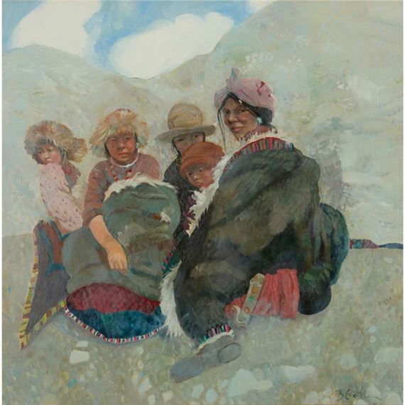 FAMILY GROUP, TIBET by Brenda Lenaghan