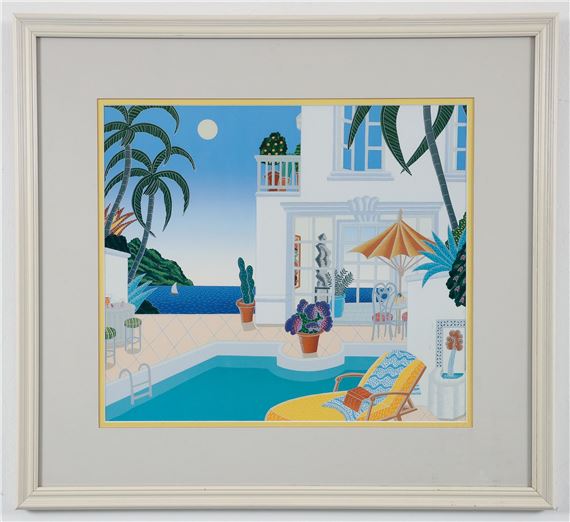 【レア×額入】THOMAS McKNIGHT GULF POOL アートポスター レア×額入】THOMAS McKNIGHT GULF POOL アートポスター