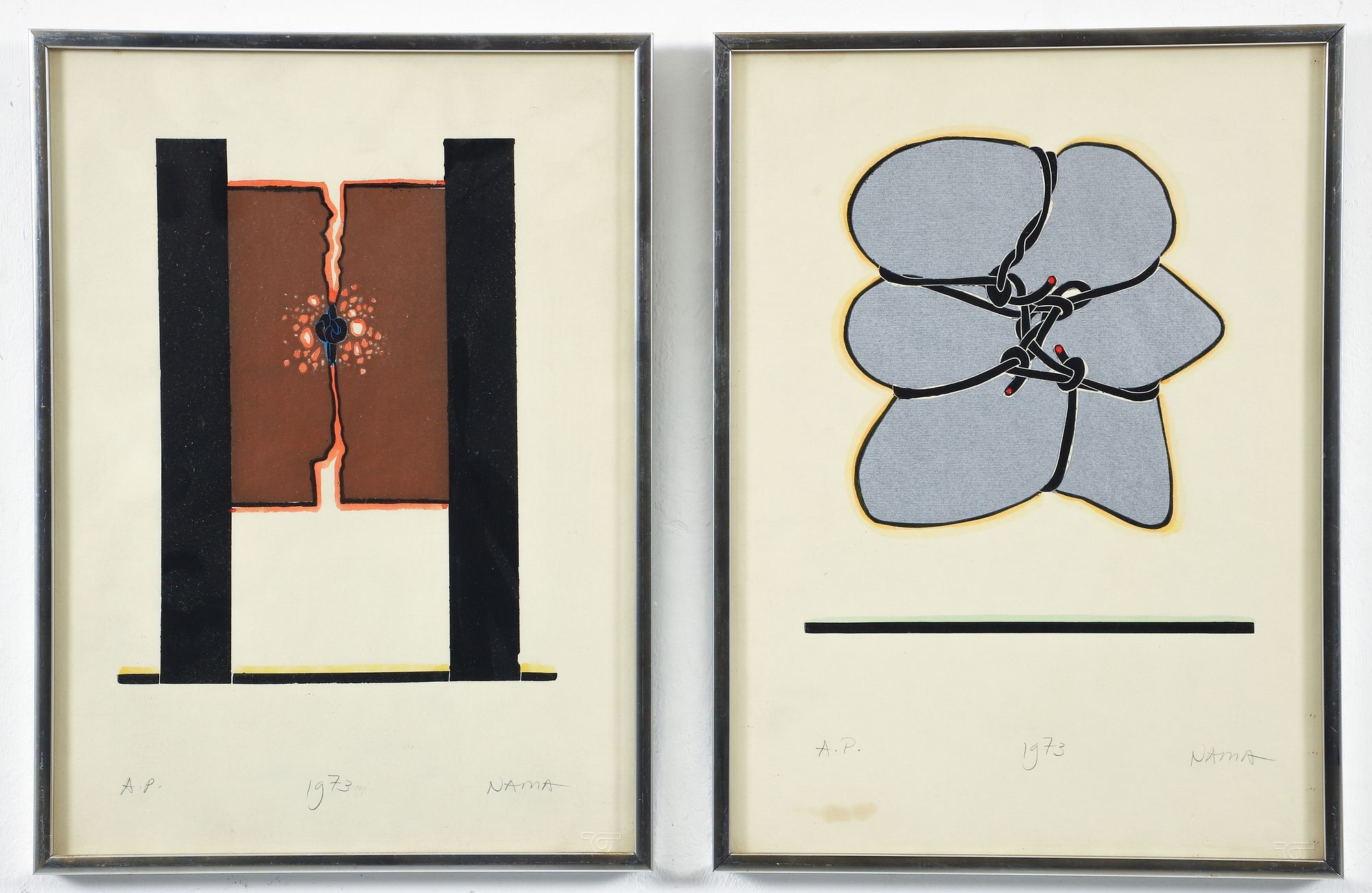 George Nama | George Nama Pair of Monuments Monotype Prints 1973 (1973 ...