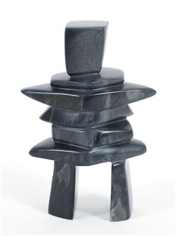 Lucassie Meeko Sanikiluaq Inuit Carved Figure - Lucassie Meeko