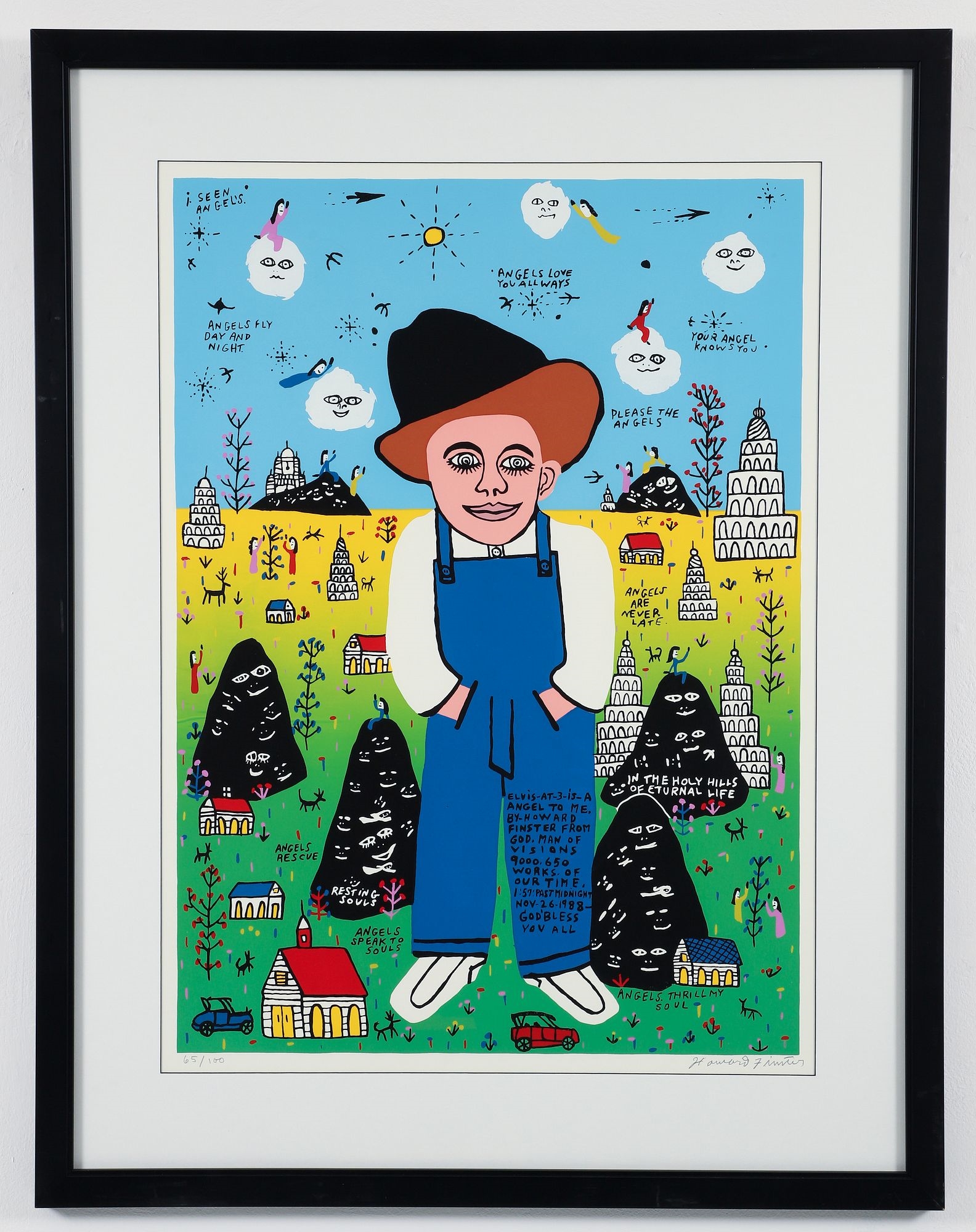 Howard Finster | Howard Finster I Seen Angels Signed Outsider Art ...