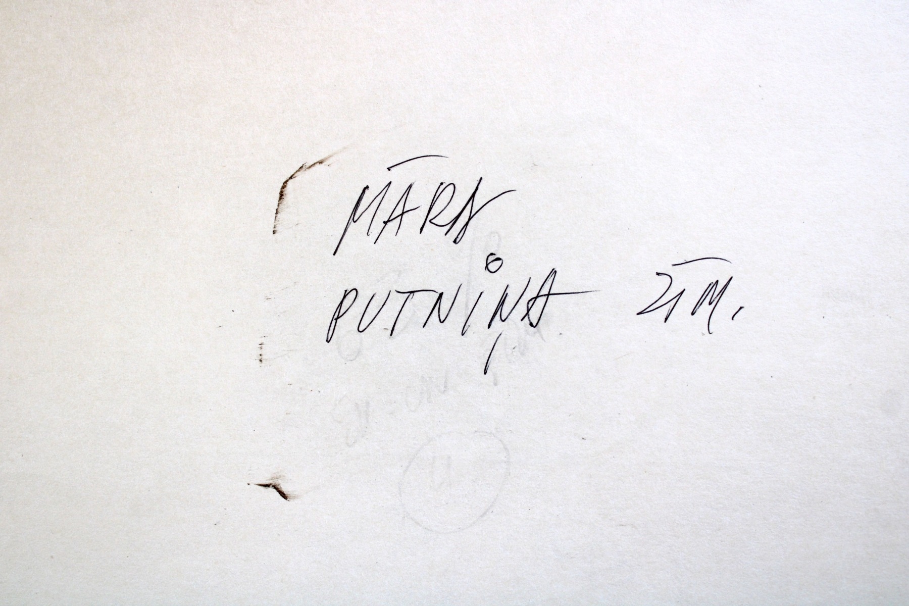 Artwork by Māris Putniņš, Paper, ink, 30x21 cm, Made of Paper, ink