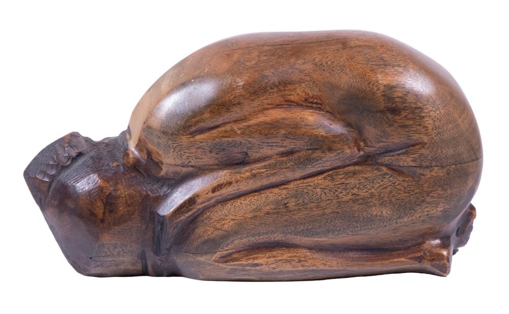 Artwork by Cabot Lyford, Overdrawn at the Bank Again, Made of carved mahogany