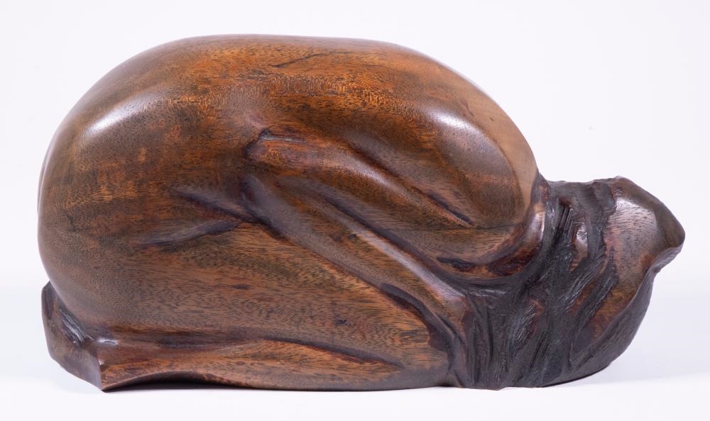 Artwork by Cabot Lyford, Overdrawn at the Bank Again, Made of carved mahogany